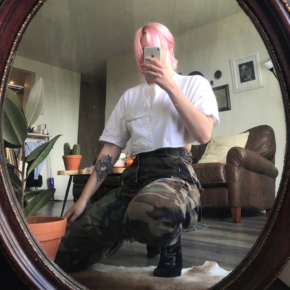 URBAN VINTAGE CAMO CARGO PANTS